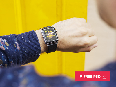 9 free apple watch mockups